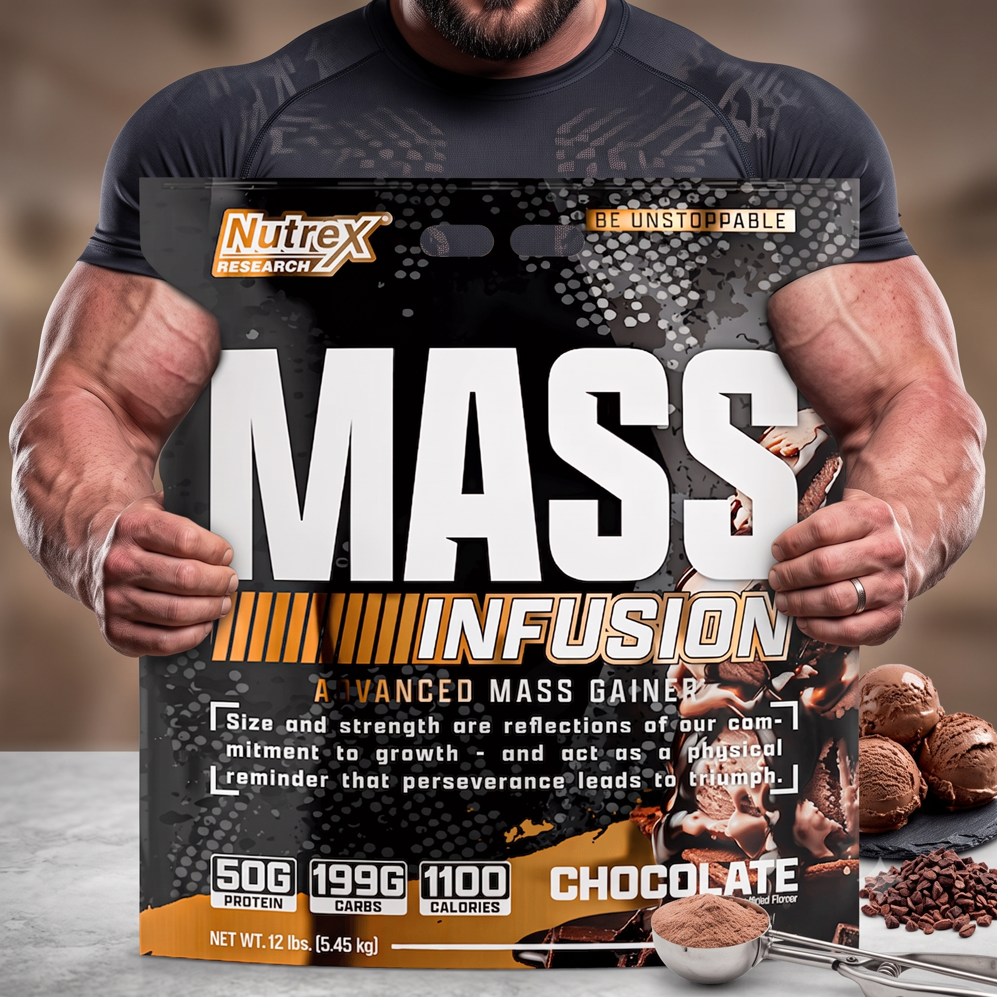 Nutrex Research Mass Infusion Advanced Mass Gainer (12 lbs / 5.45 kg)