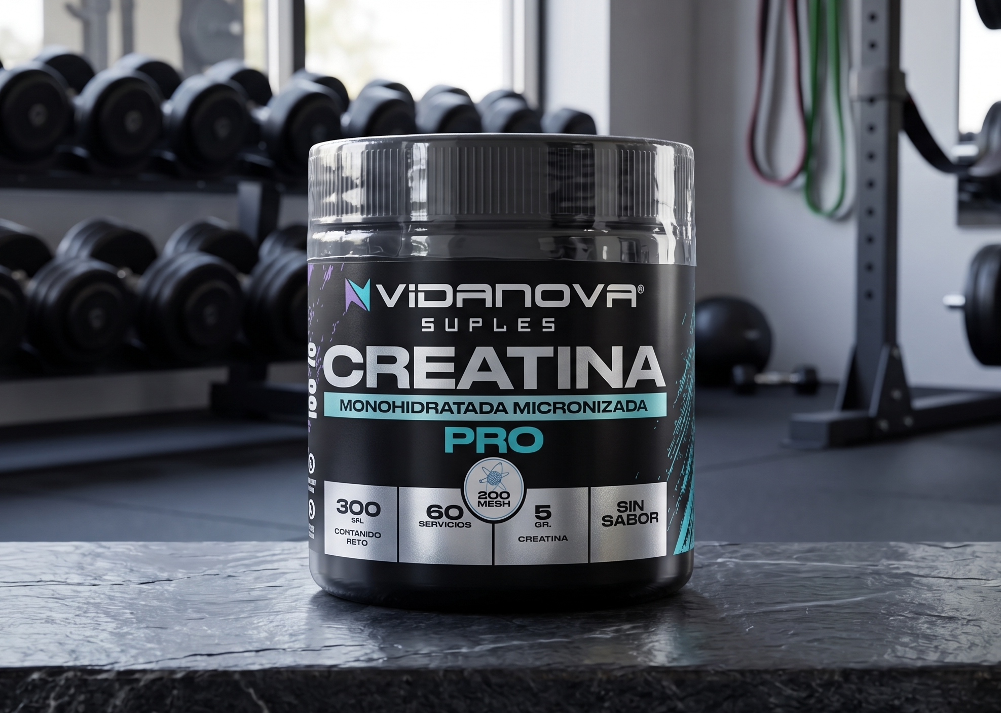 Creatina Monohidratada Micronizada PRO 300g – VidaNova Suples