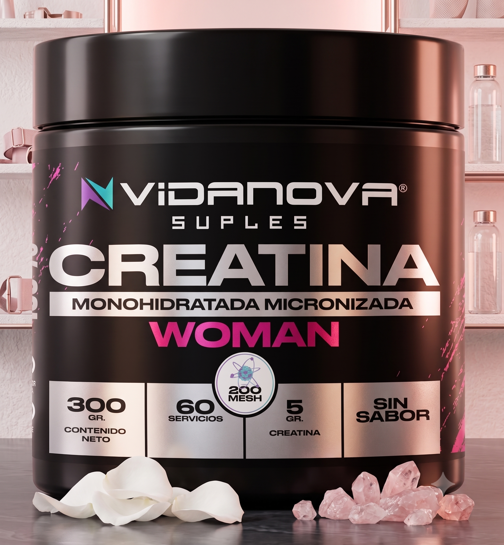 Creatina Monohidratada Micronizada WOMAN 300g – VidaNova Suples