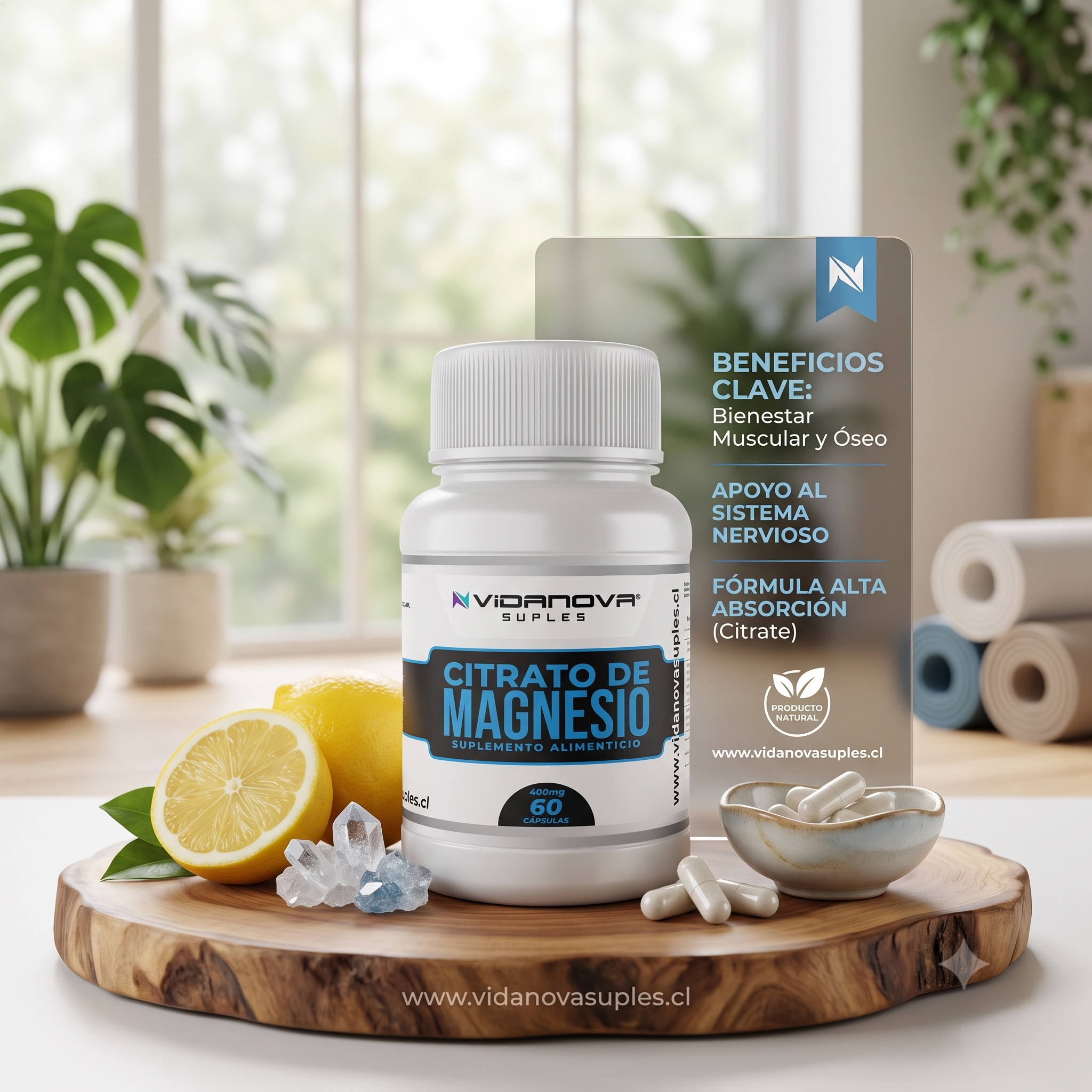 Citrato de Magnesio 400 mg (60 Cápsulas) – VidaNova